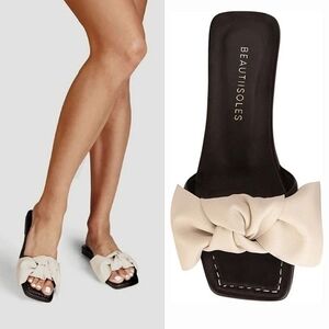 BEAUTIISOLES Sharon Leather Convertible Sandals Women's 7.5 Minimalist‎ Summer